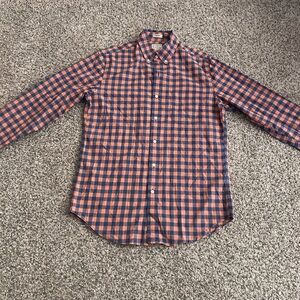 J. Crew Orange/Blue Button Down